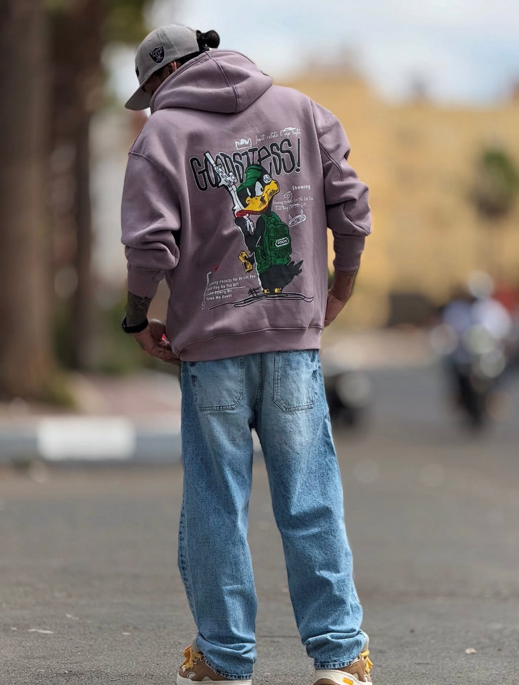 Sweat à Capuche Oversize canard cartoon