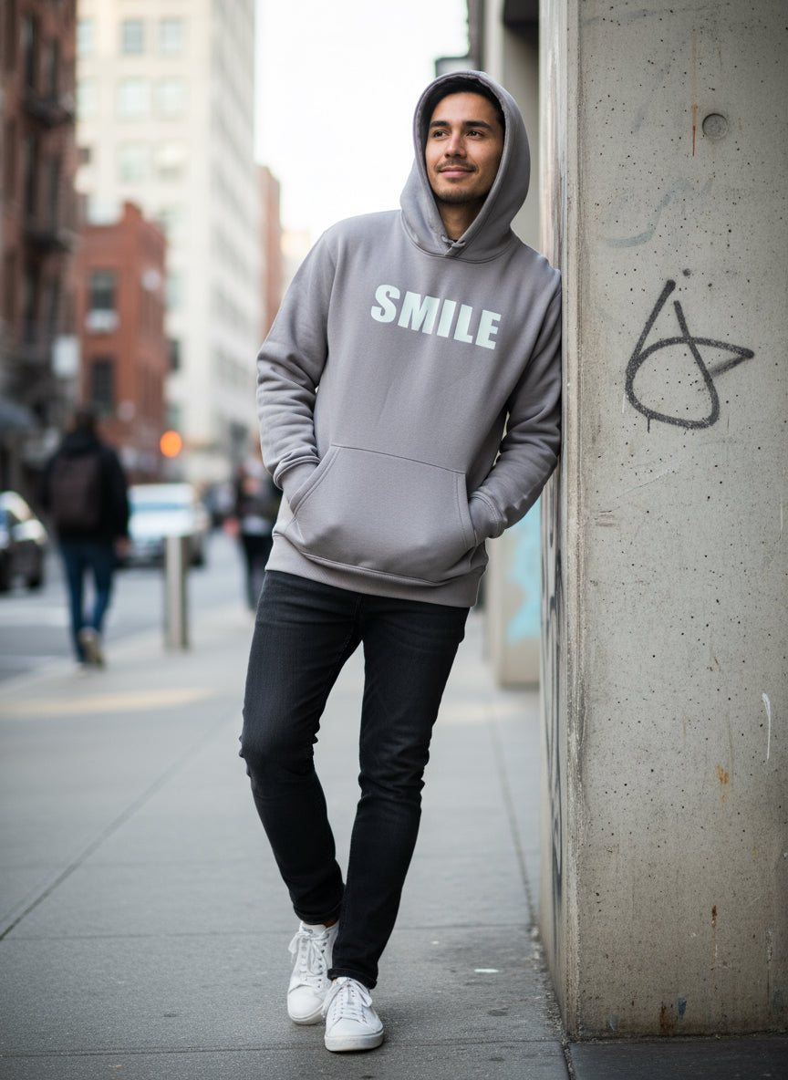 Sweat a capuche joker smile violet