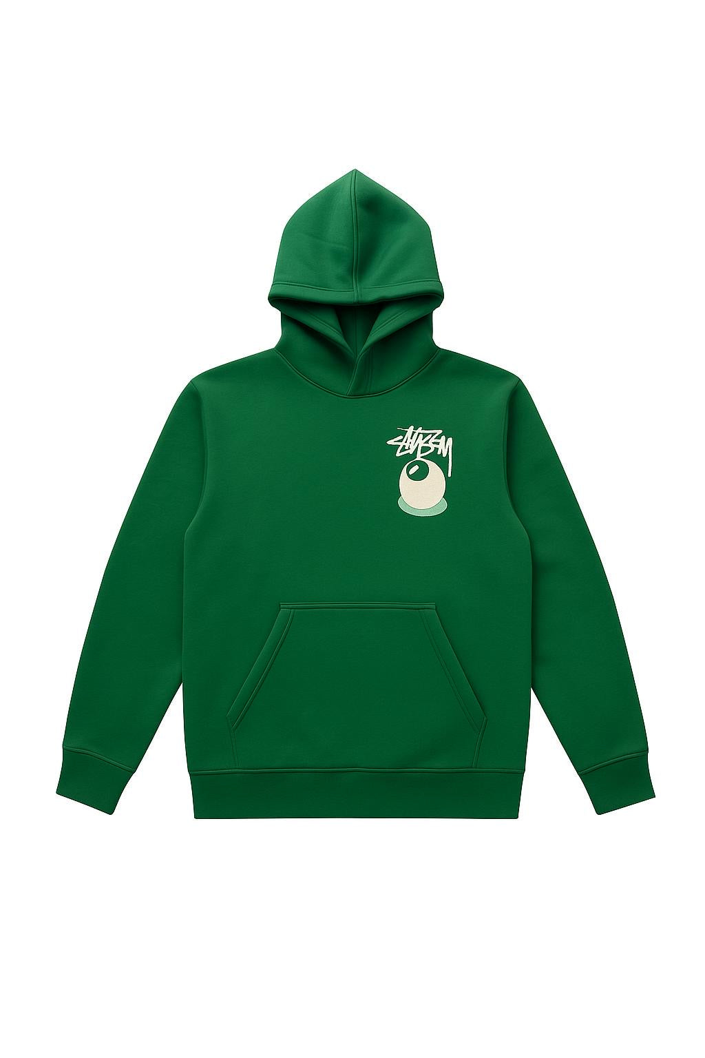 Sweat à capuche oversize couleur verte