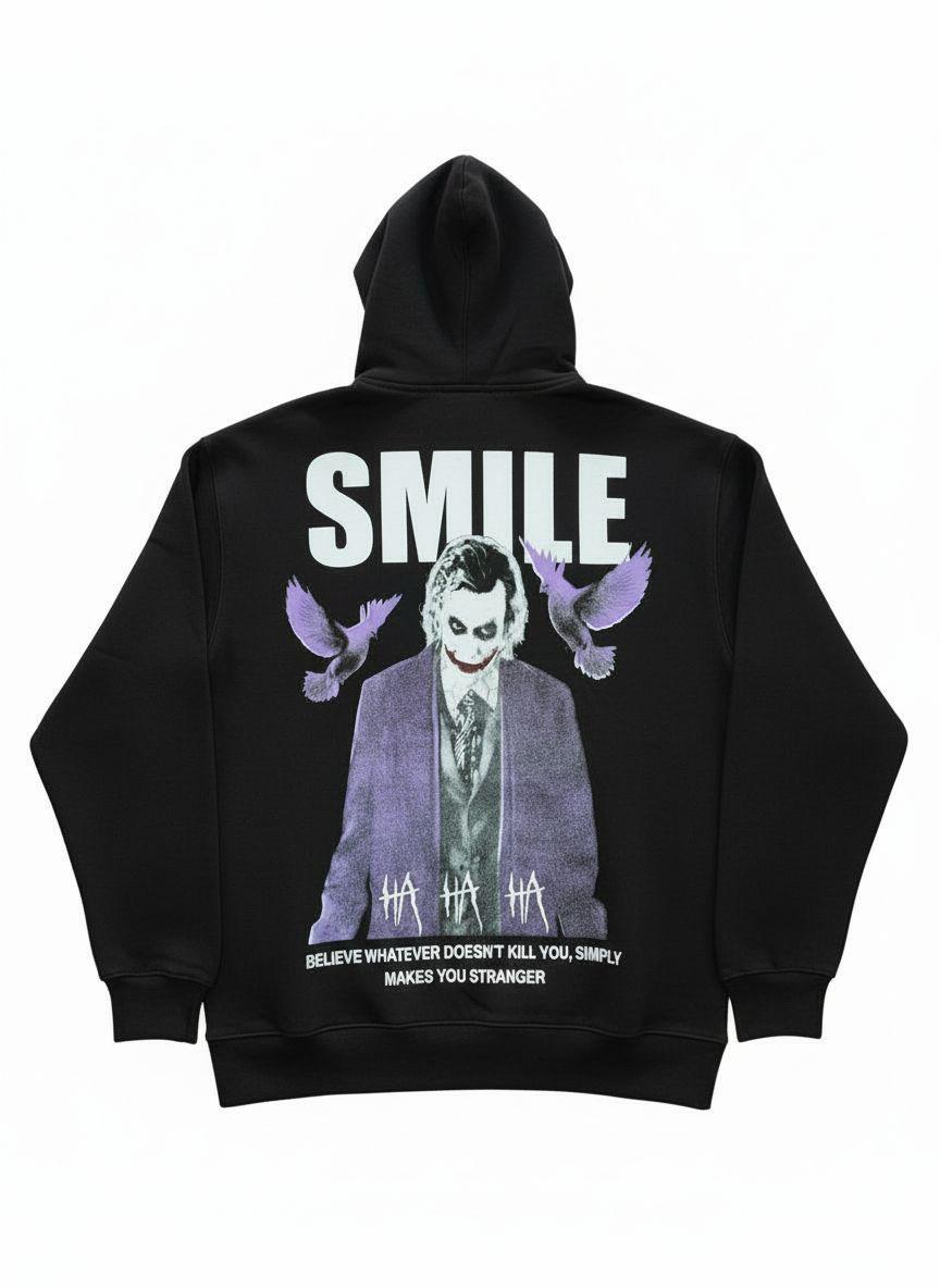 Sweat a capuche joker smile noir